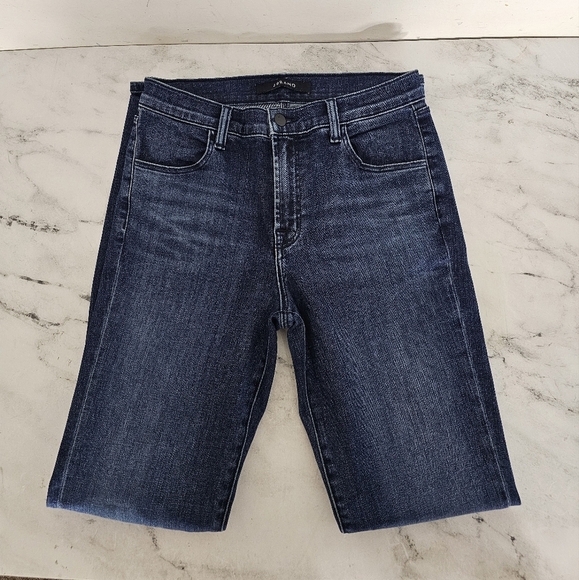 J Brand Maria High Rise Skinny Dark Blue Jeans 27 Preowned - Picture 5 of 10